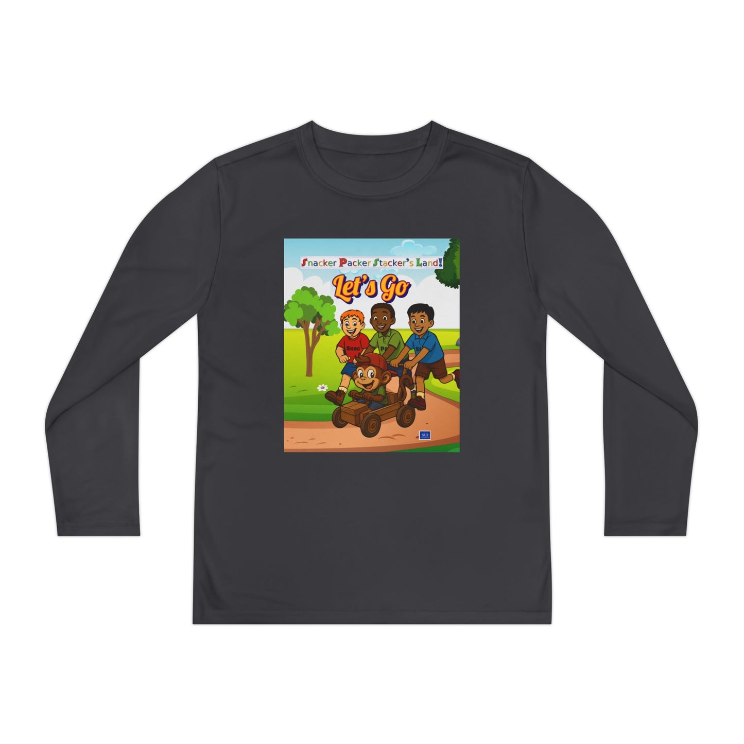 Youth Long Sleeve Graphic Tee - Let's Go Adventure Shirt