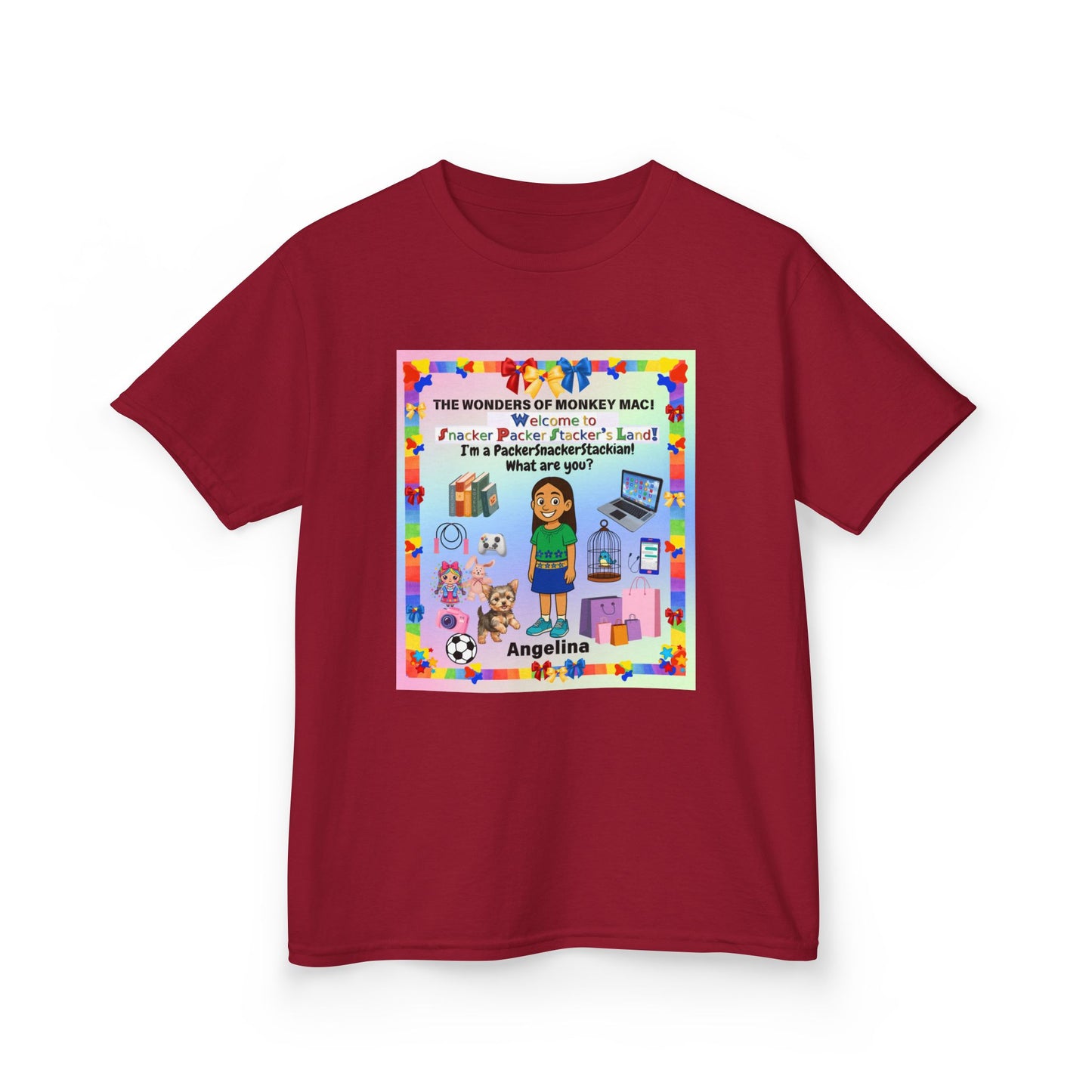 Youth Long Sleeve Tee — Personalized 'Angelina' Birthday/School Celebration Design