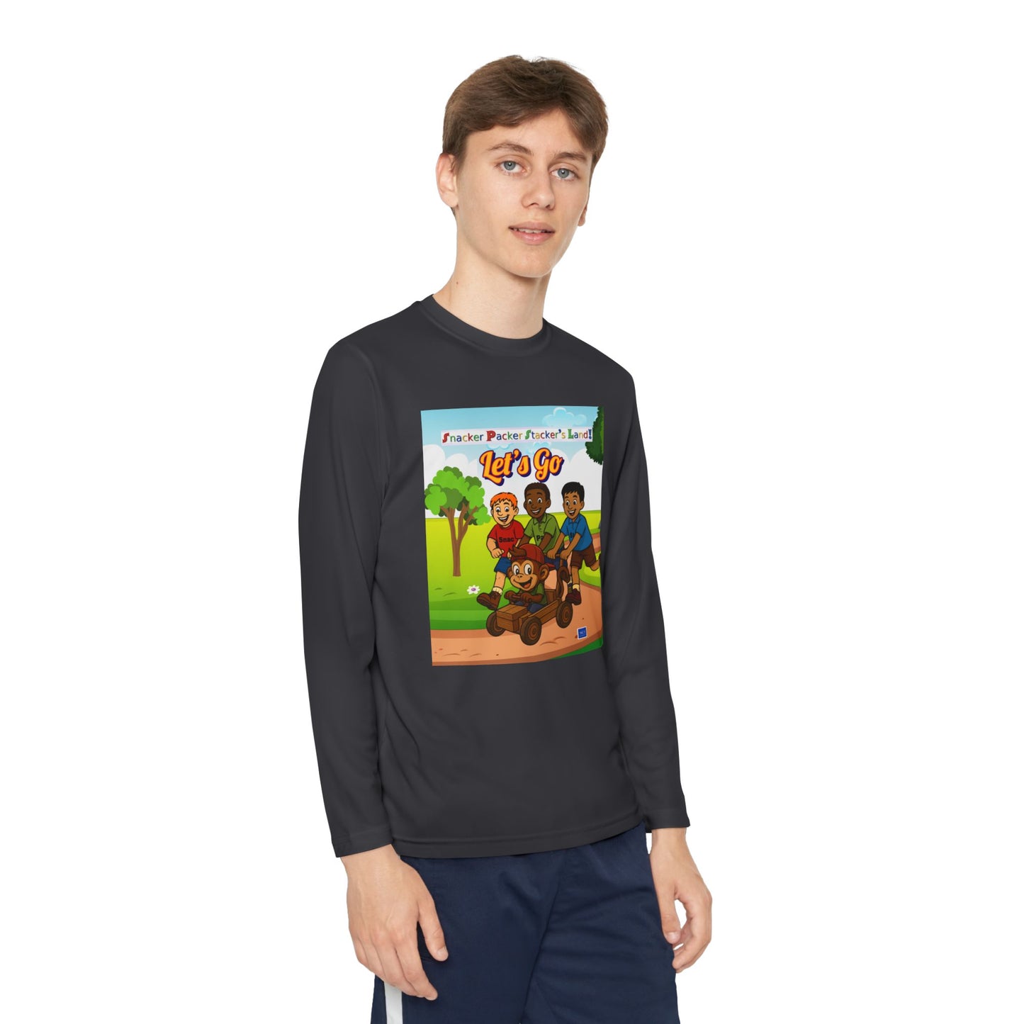 Youth Long Sleeve Graphic Tee - Let's Go Adventure Shirt