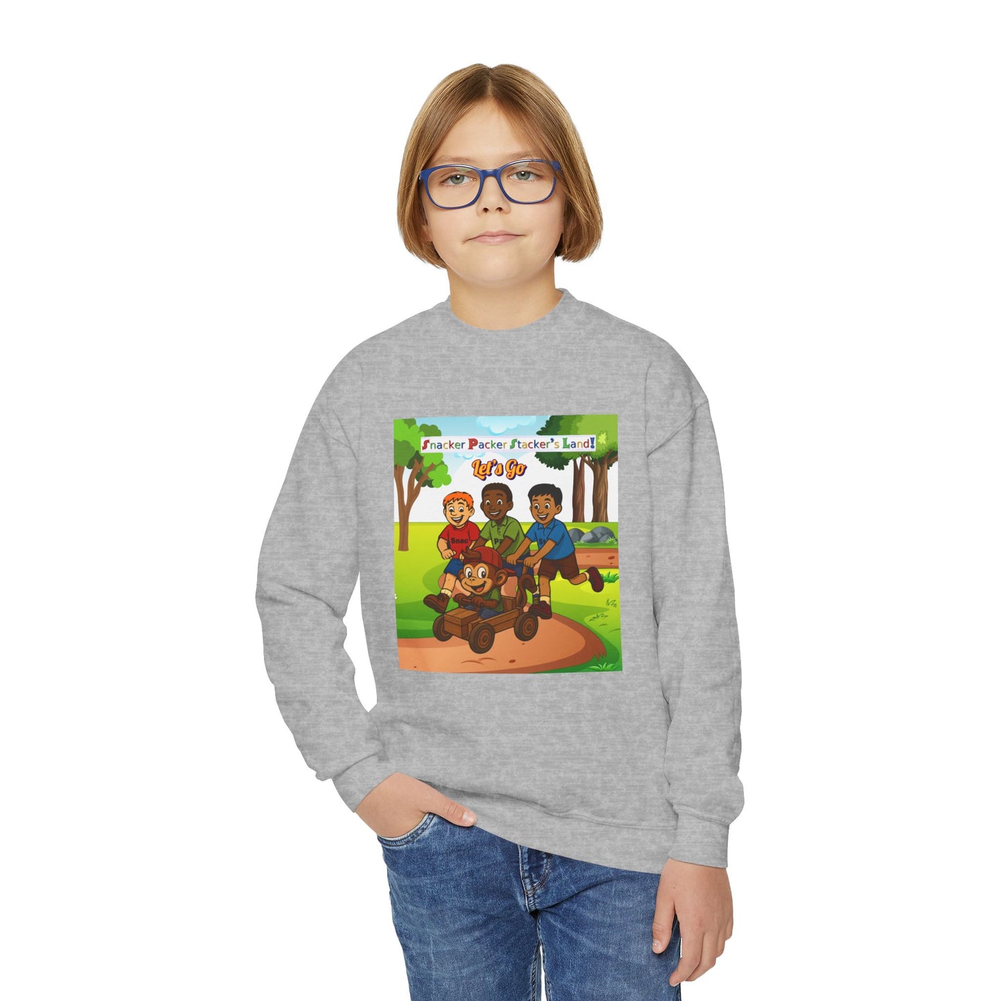Youth Crewneck Sweatshirt - Fun Outdoor Adventure Design, Perfect Gift for Kids, Birthday Gift, Cozy Wardrobe Essential, Perfect for [...]