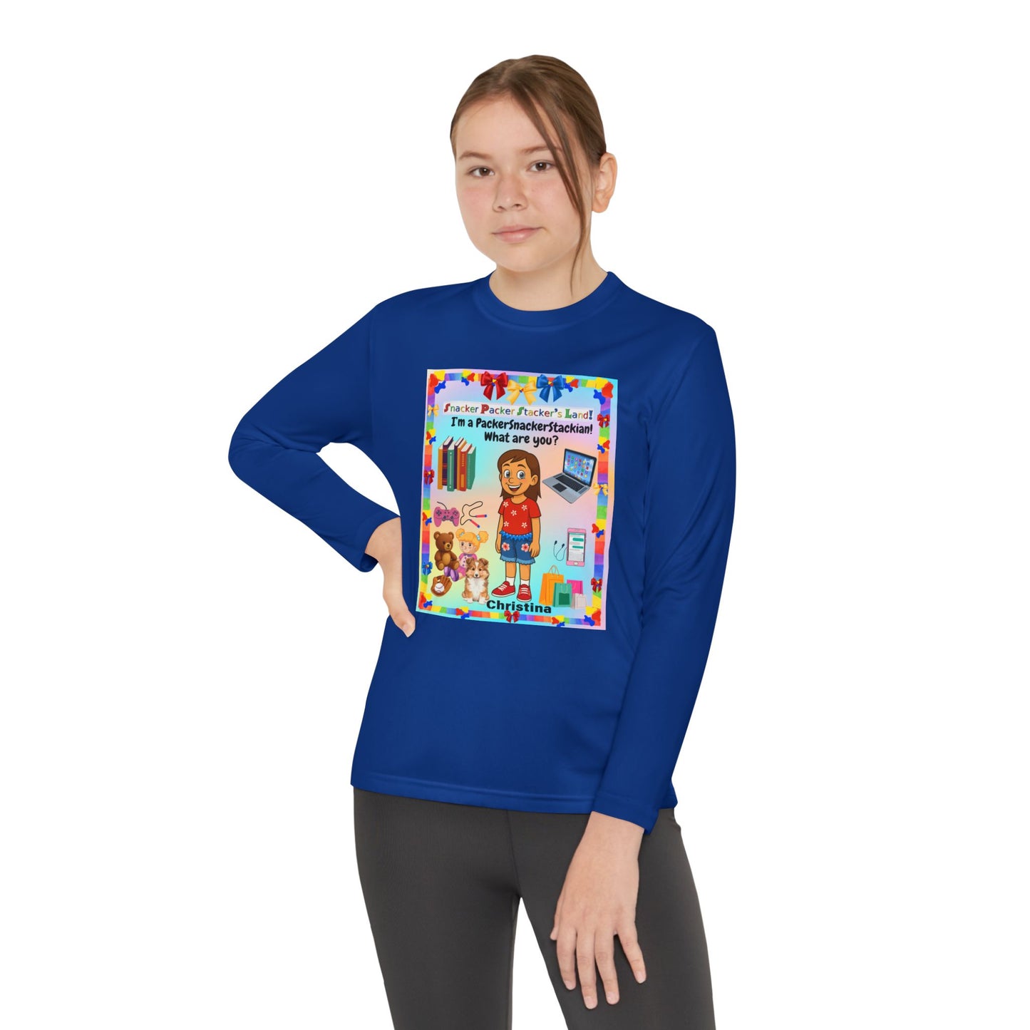 Youth Long Sleeve Tee — I’m a" PackerSnackerStackian!"  What are you?
