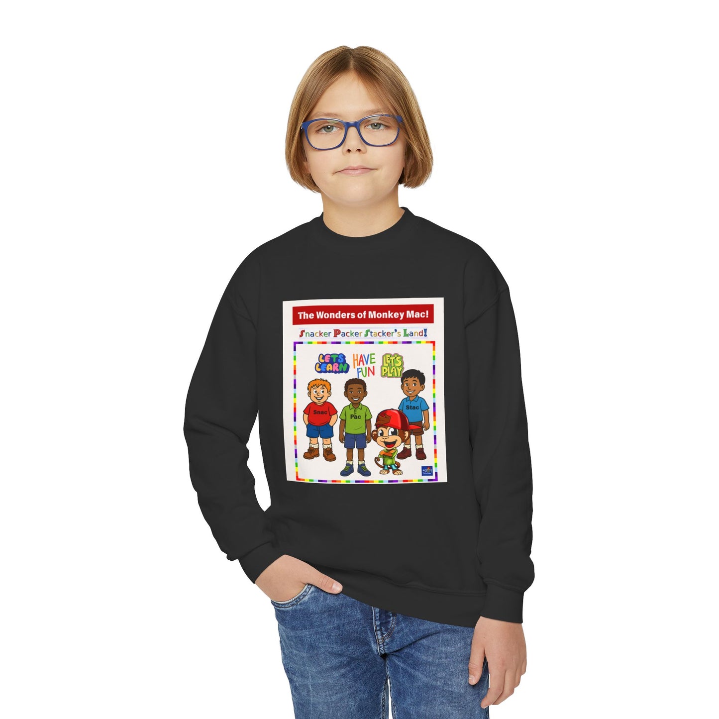 Youth Crewneck Sweatshirt - Welcome to Fun Land Design