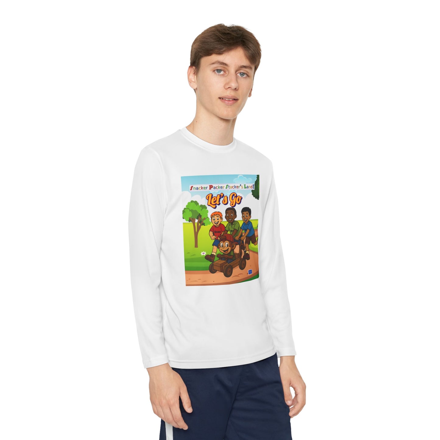 Youth Long Sleeve Graphic Tee - Let's Go Adventure Shirt