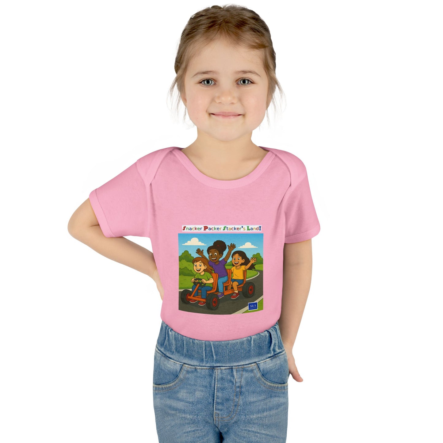 Playful Infant Bodysuit with Fun Cartoon Design