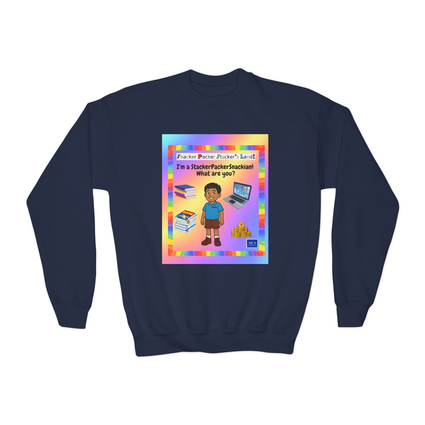 Youth Crewneck Sweatshirt - "I'm a Teacher's Favorite, What Are You?"