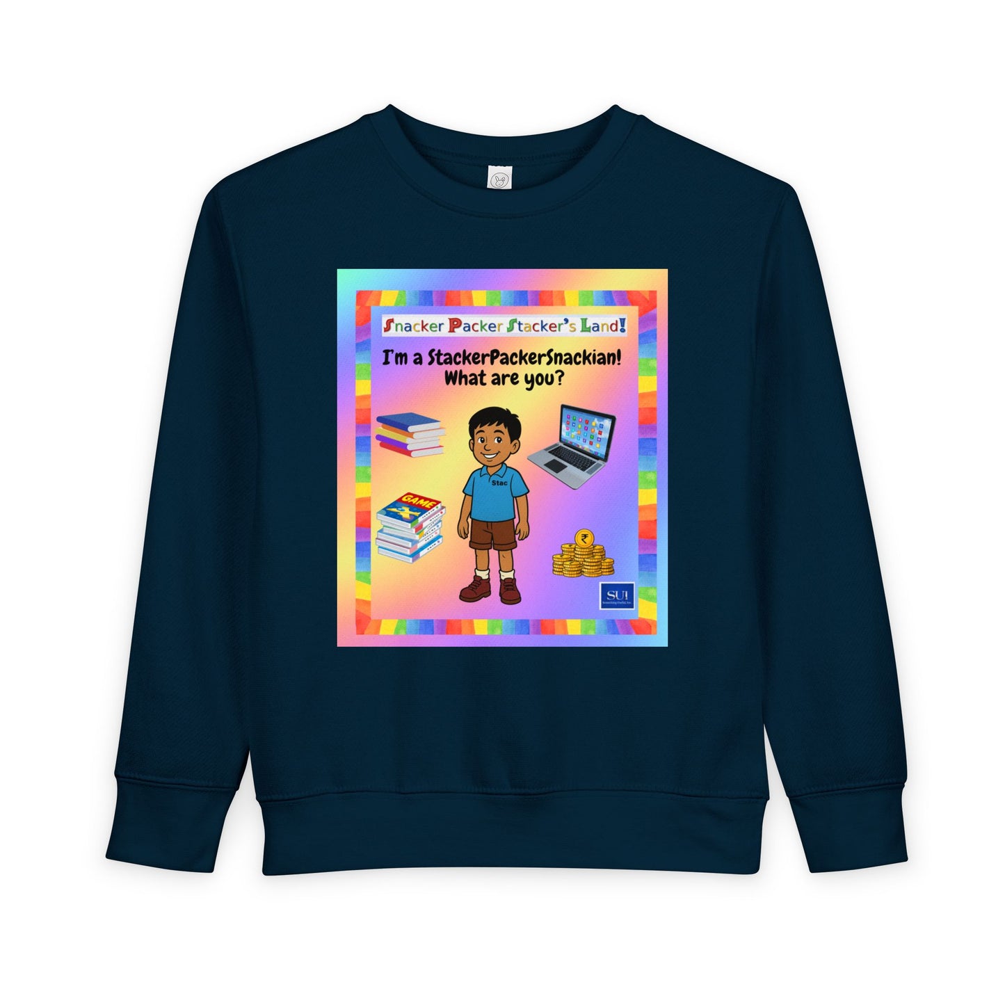 Toddler Sweatshirt - I'm a StackerPackerSnacker! Playful Kids Apparel