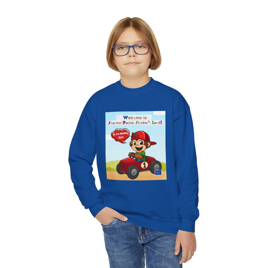 Youth Adventure Crewneck Sweatshirt - Go-Kart book style - Time to Ride!