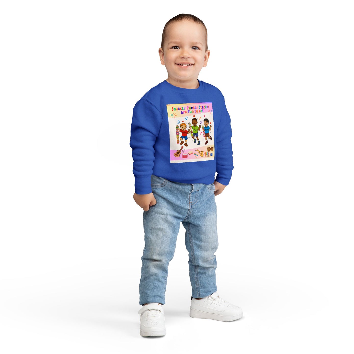 Toddler Fun Sweatshirt with Snack Packer Design