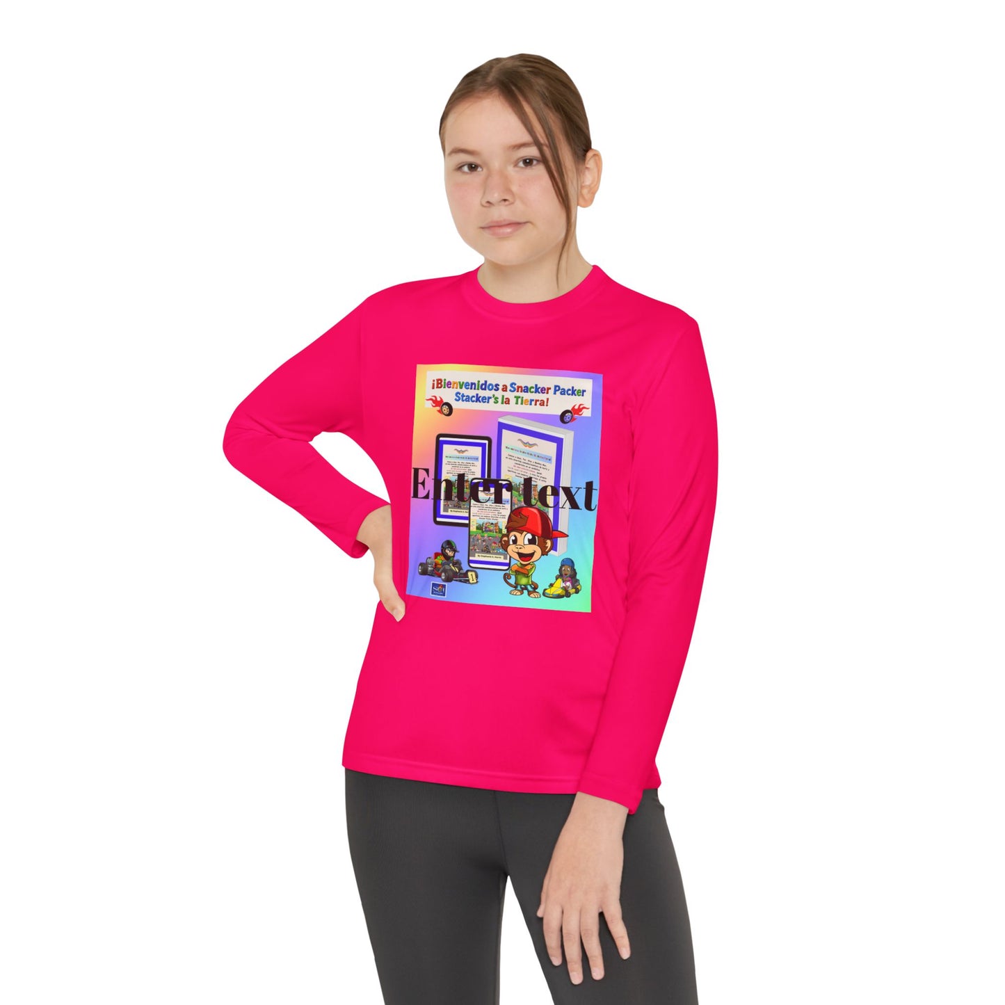 Youth Long Sleeve Tee — 'Bienvenido a Snacker Packer Stacker's' ¡Un mundo de diversión y aventura!