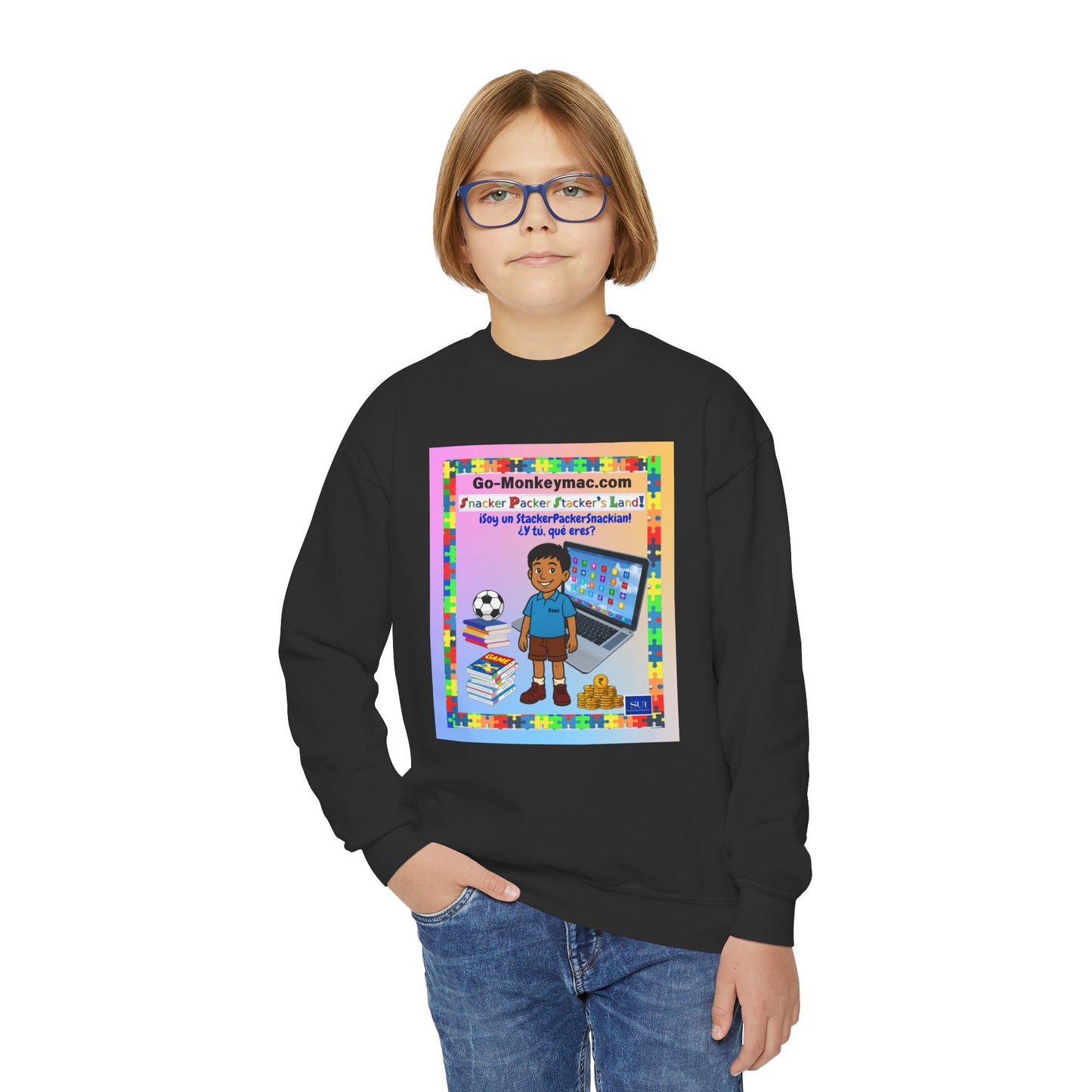Youth Crewneck Sweatshirt - "I'm a Teacher's Favorite, What Are You?"