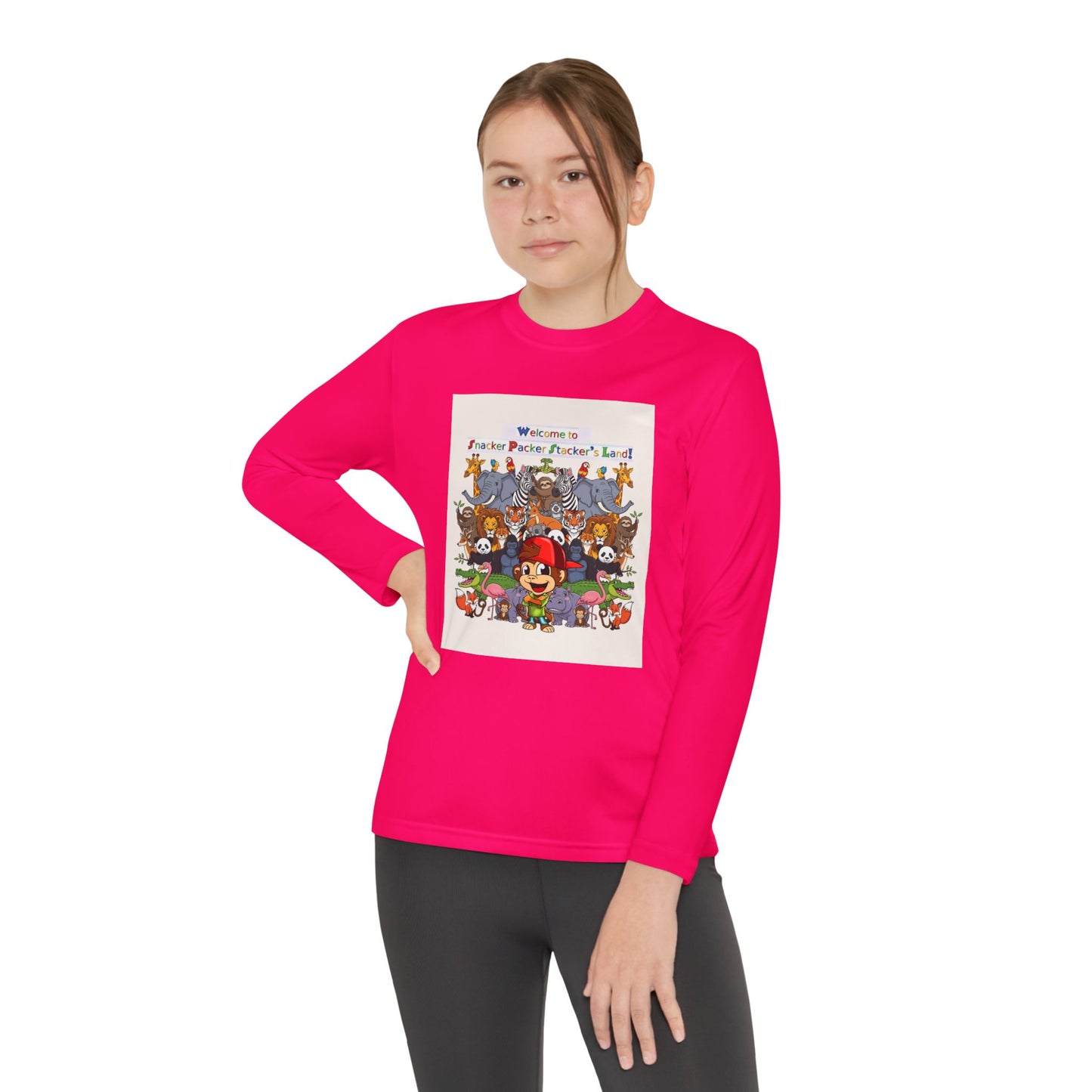 Youth Long Sleeve Competitor Tee with Fun Animal Design