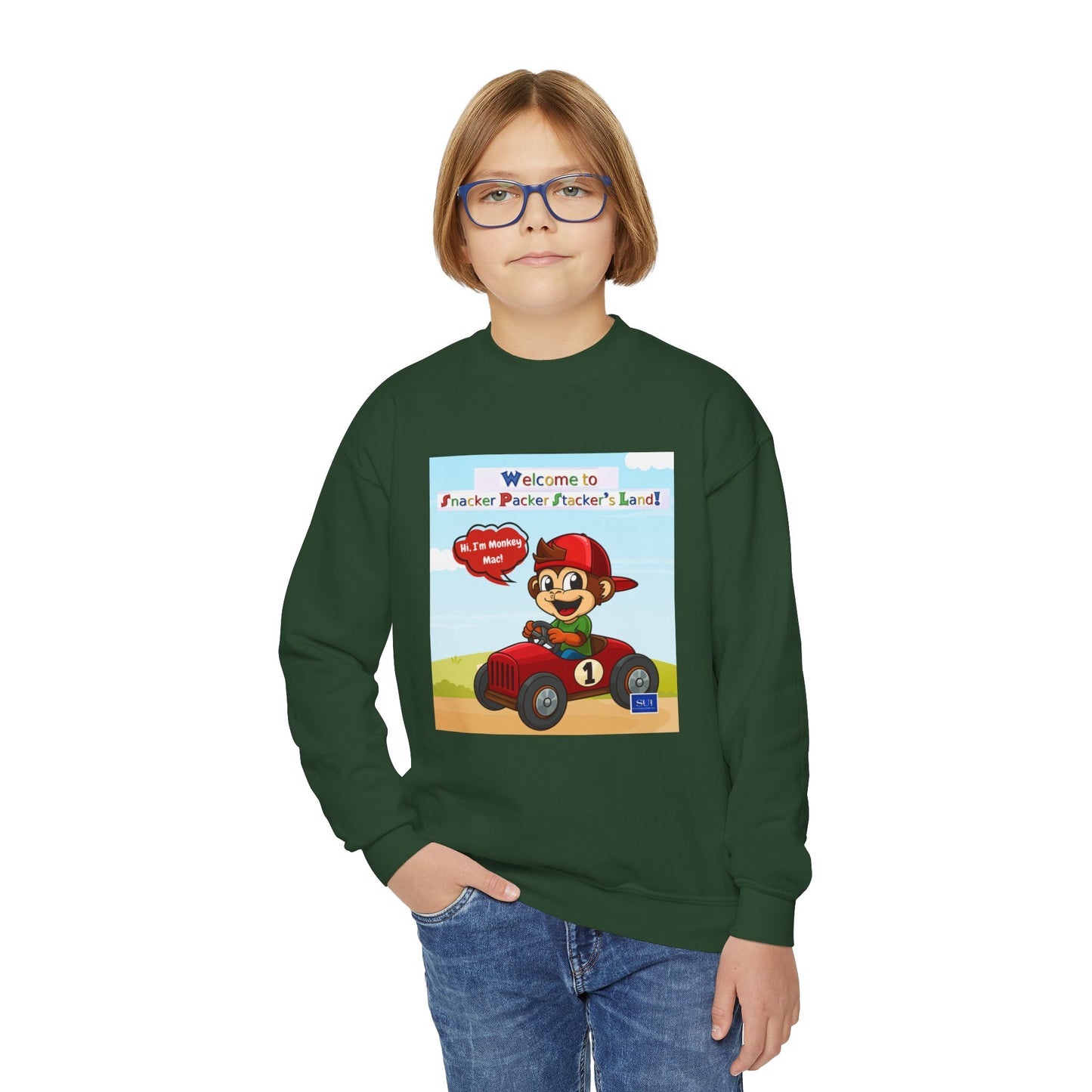 Youth Adventure Crewneck Sweatshirt - Welcome to Parker's Playful Planet