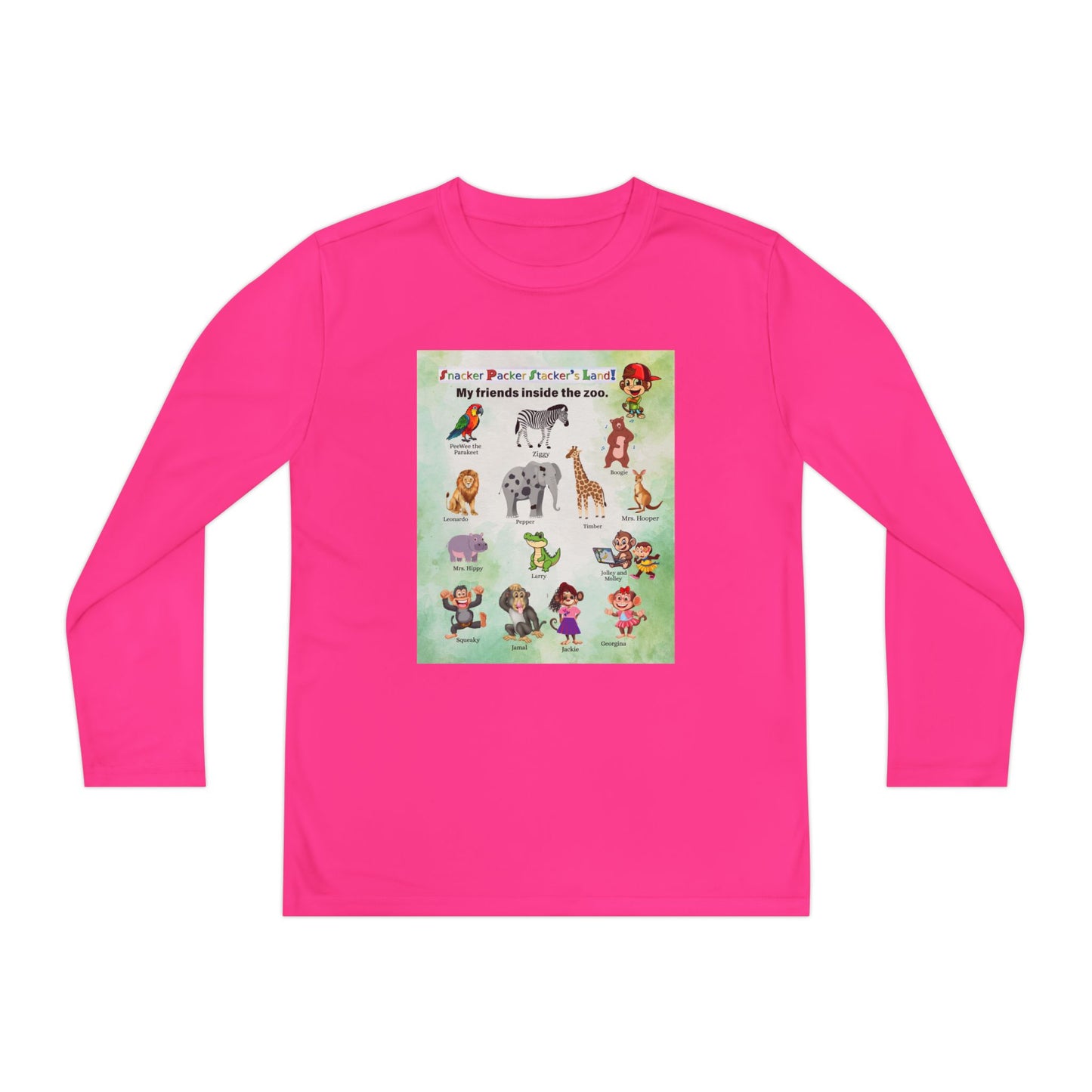 Youth Long Sleeve Competitor Tee - Animal Friends Adventure Design