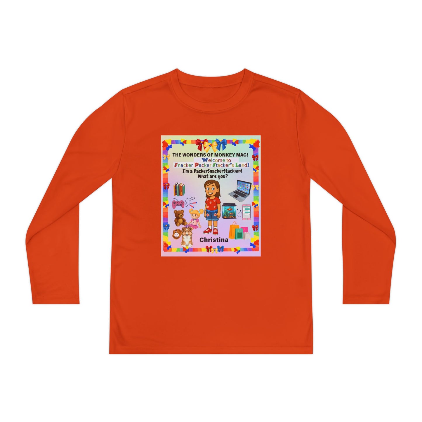 Youth Long Sleeve Tee — "I'm a Pantherchaser" Colorful Kids Reading & School Shirt
