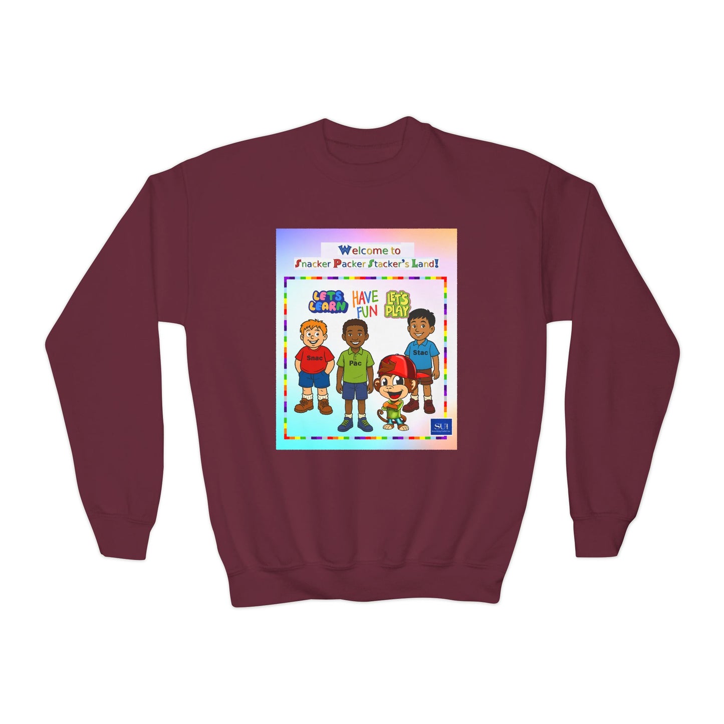 Youth Crewneck Sweatshirt - Welcome to Fun Land Design