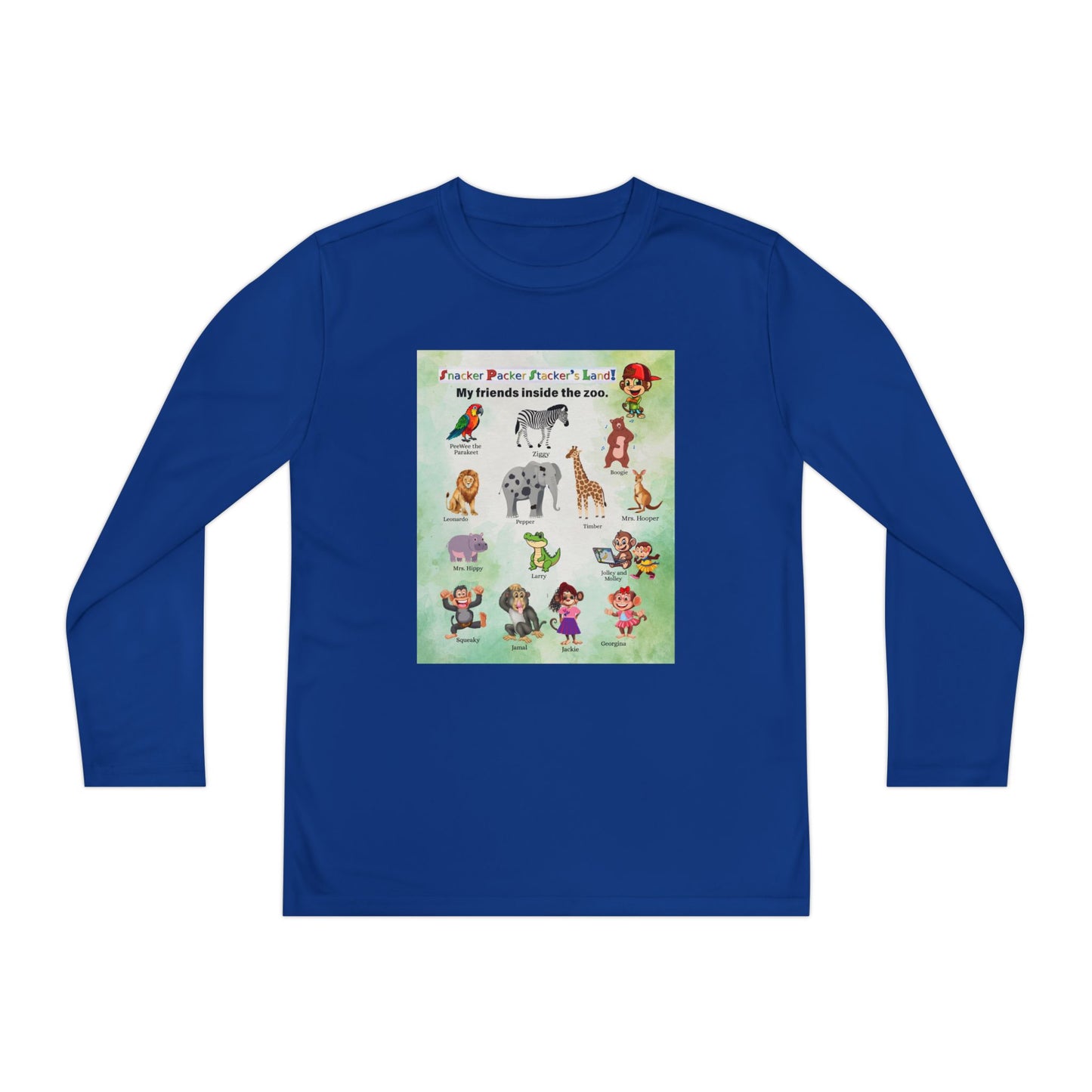 Youth Long Sleeve Competitor Tee - Animal Friends Adventure Design