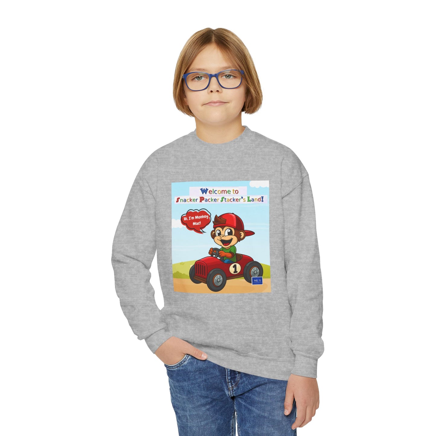 Youth Adventure Crewneck Sweatshirt - Welcome to Parker's Playful Planet
