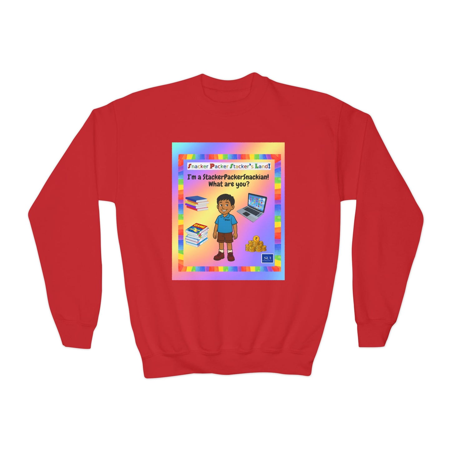 Youth Crewneck Sweatshirt - "I'm a Teacher's Favorite, What Are You?"