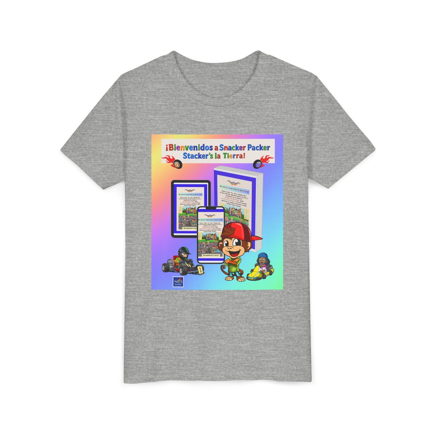 Youth Tee - (Spanish) Bienvenidos a Stacker Pack: Colorful Kid Gamer Graphic Shirt