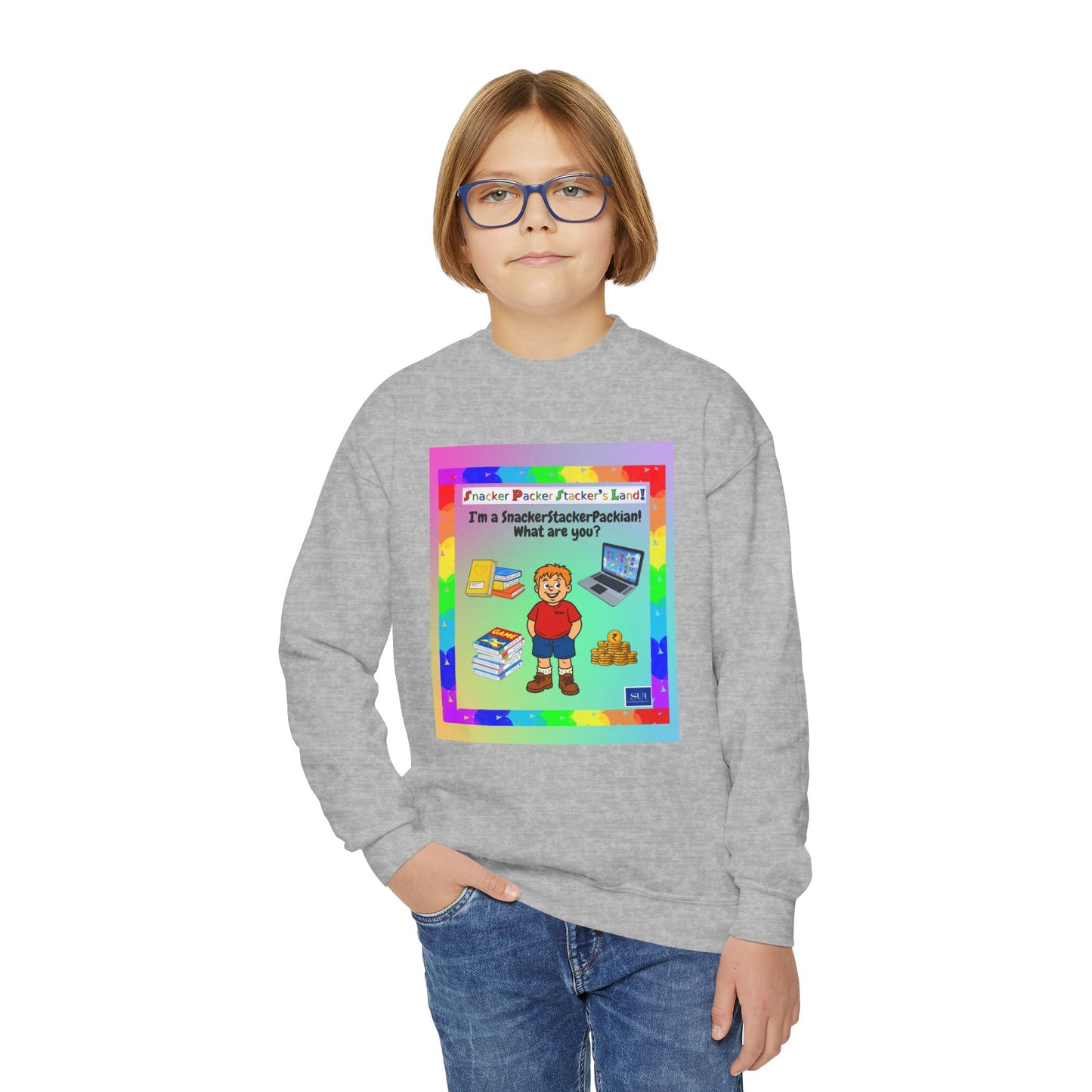 Youth Crewneck Sweatshirt - Inspirational Design for Kids