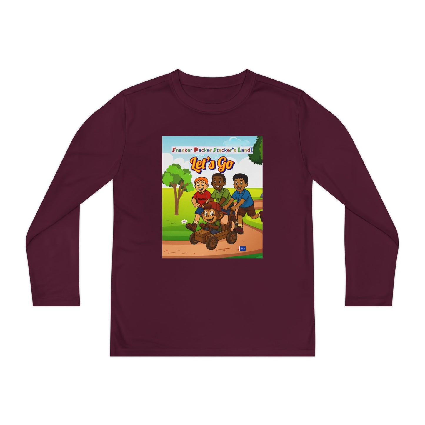 Youth Long Sleeve Graphic Tee - Let's Go Adventure Shirt