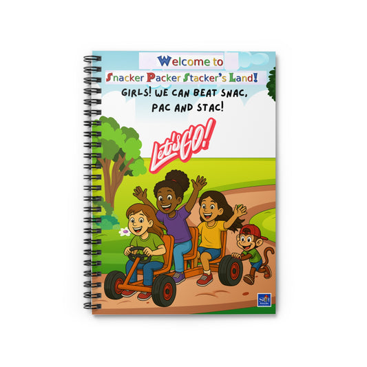 Girls Go! Kids' Spiral Notebook — Fun Riding Adventure Ruled Journal