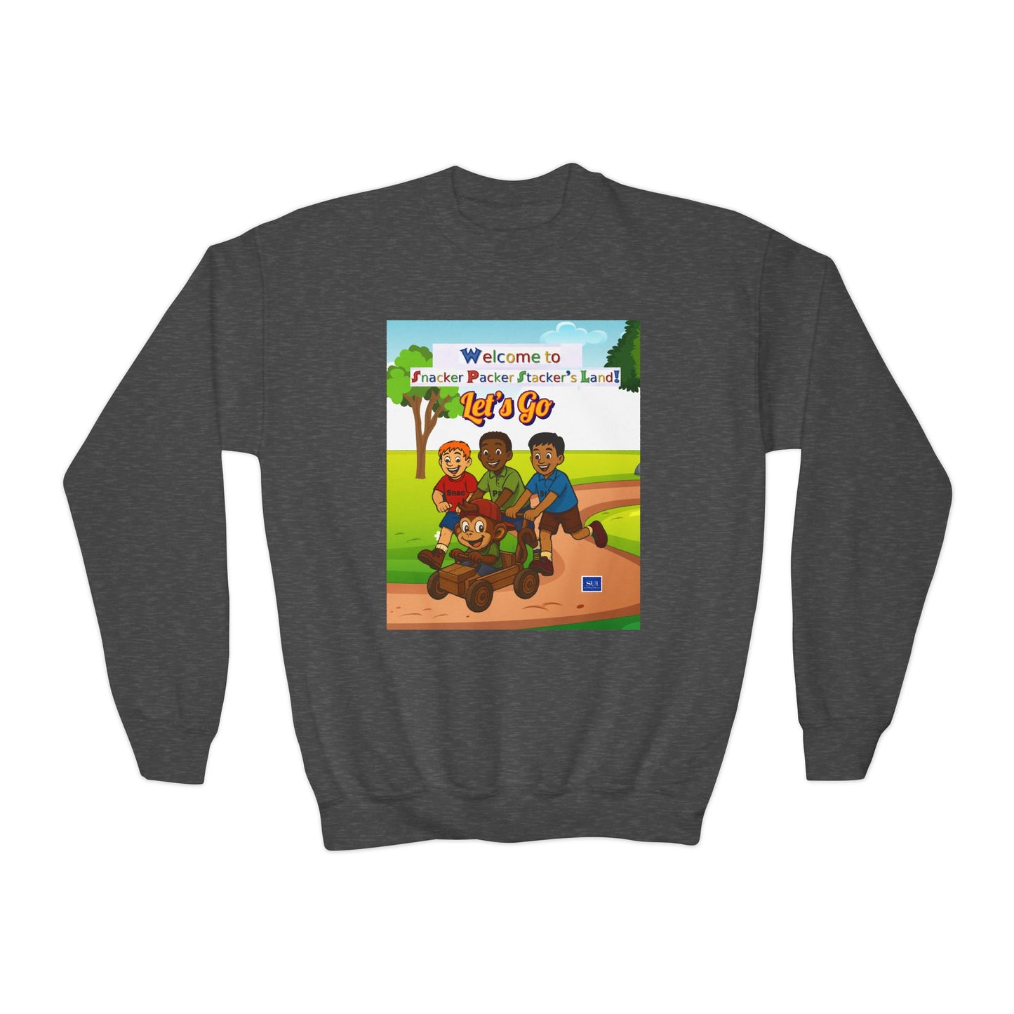 Kids' Cartoon Adventure Crewneck Sweatshirt
