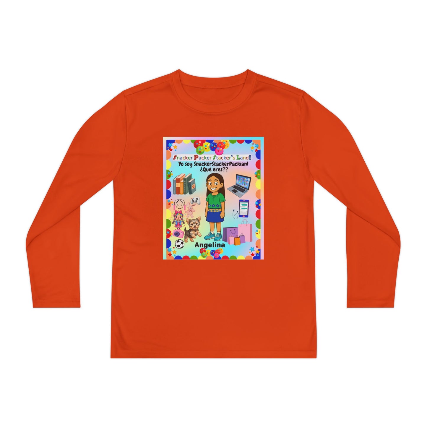 Youth Long Sleeve Tee — Personalized 'Angelina' Birthday/School Celebration Design