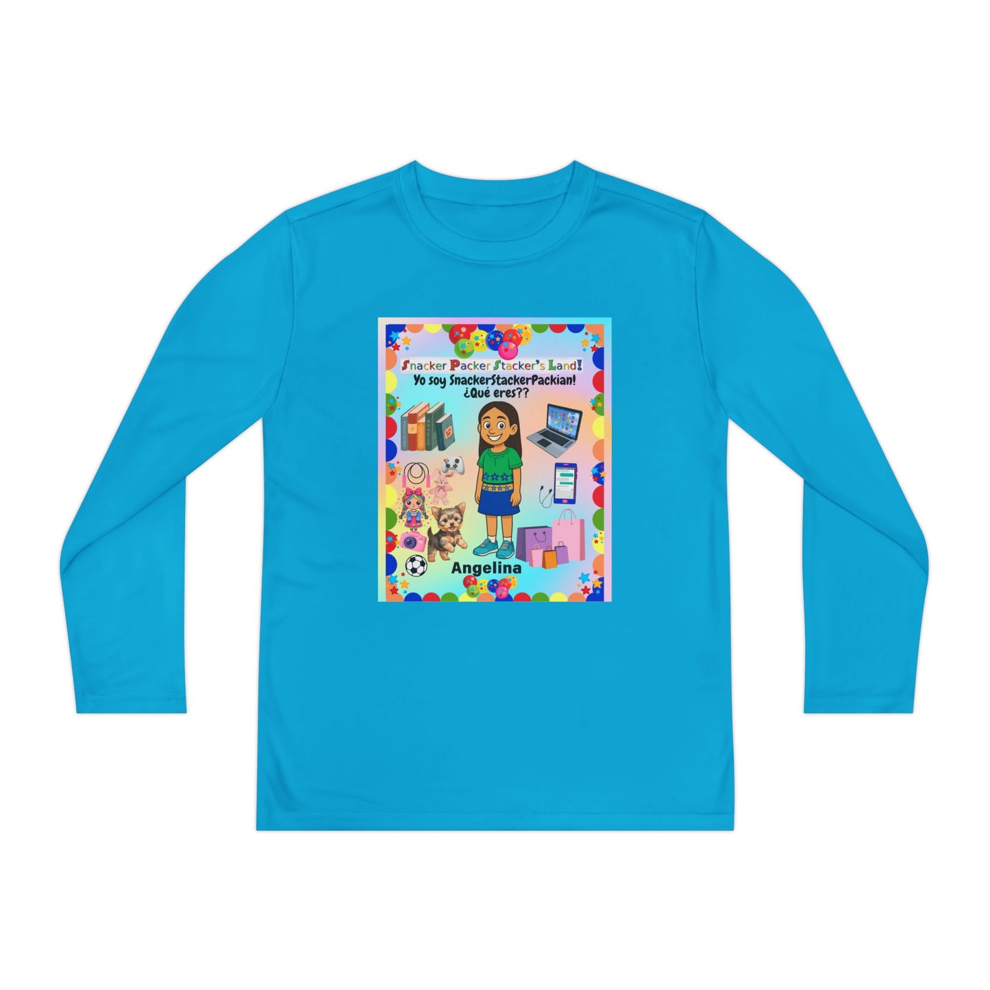 Youth Long Sleeve Tee — Personalized 'Angelina' Birthday/School Celebration Design