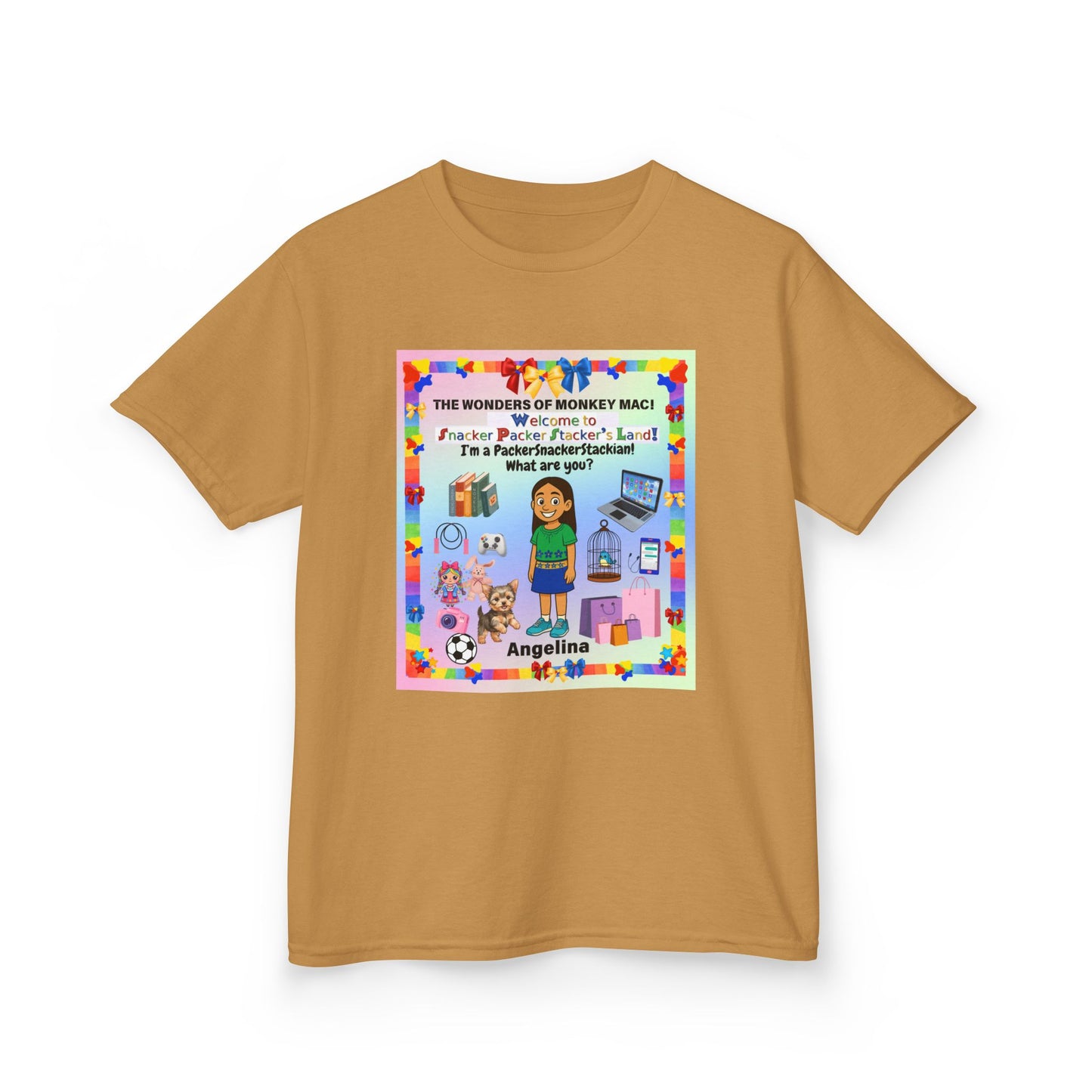 Youth Long Sleeve Tee — Personalized 'Angelina' Birthday/School Celebration Design